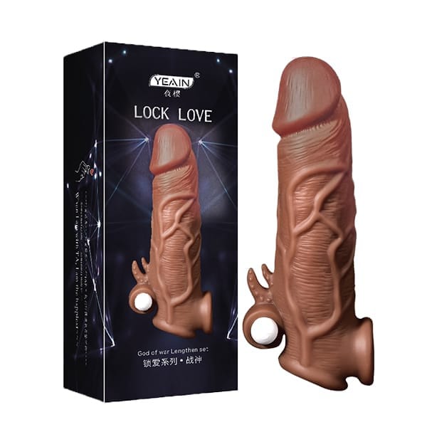 Lock love condom with vibration 
